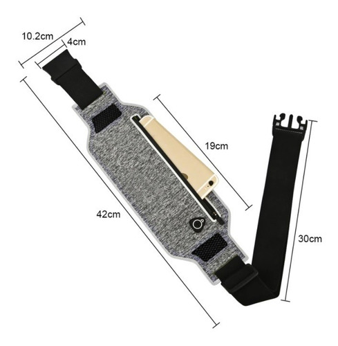 Imagen 3 de 5 de Cinturon Estuche Para Celular Riñonera Deportiva Running Etc