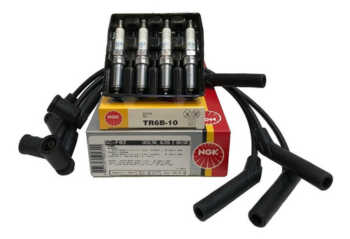 Juego De Cables Y Bujias Ngk Fiesta Max 1.6 8v Rocam