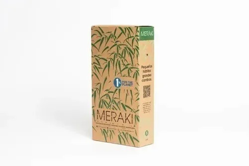 Imagen 3 de 7 de Cepillo De Dientes De Bambú Biodegradable Meraki Caja X 12 U Dureza Niños