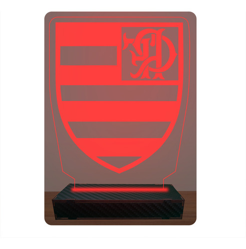 Luminária Led 3d Time Flamengo Futebol Personalizado Abajur