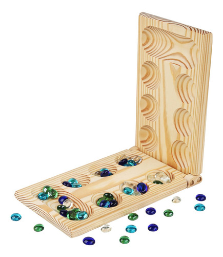 Mancala Juego De Mesa Juego De Fiesta Juego De 32x9,5x1,6 Cm