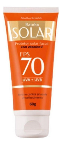 Protetor Facial Fator De Proteção Solar 70 Rainha Solar 60gr