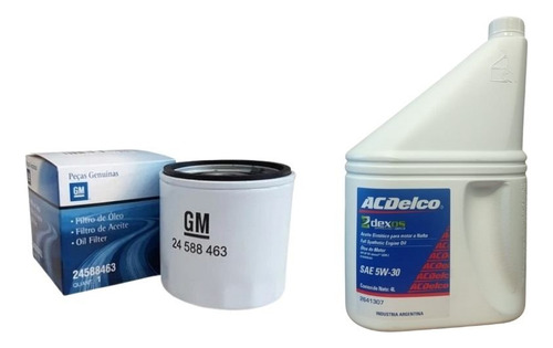 Filtro Aceite Chevrolet Prisma + Aceite Sintetico 3c