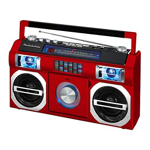 Sb2145r 80&#39;s Retro Street Bluetooth Boombox Radio F...