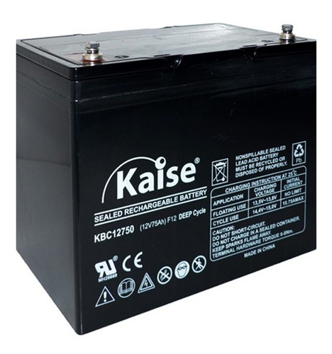 Bateria Kaise 12v 75a Energías Renovables Sensores Y+ Febo