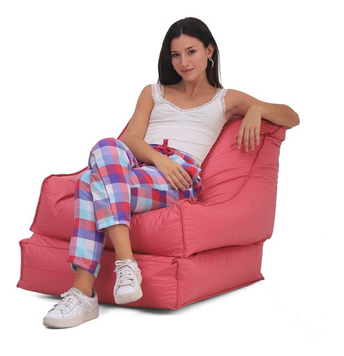 Puff Sillon Cama Plegable Ecocuero Para Descansar Colores