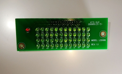 Imagem 2 de 2 de Matriz De Led 12x4 Verde + 1 Led Vermelho Power