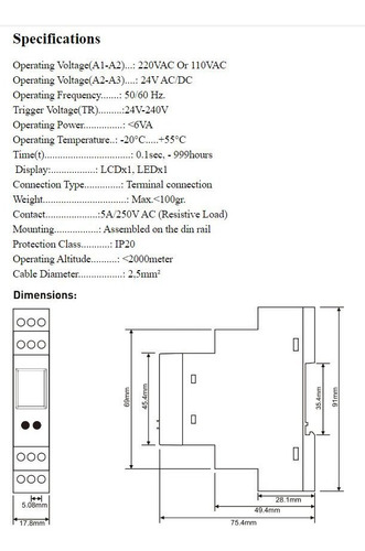 Timer Industrial Multirango Multifuncion Lcd 110v