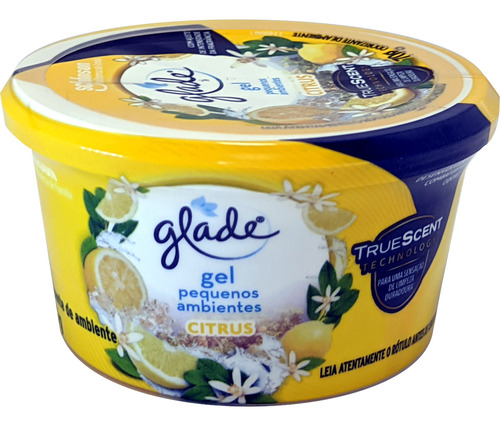 Cheirinho De Carro Glade Gel Citrus 70g Elimina Maus Odores