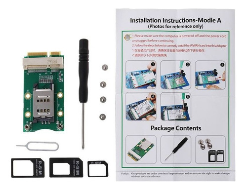 Adaptador Mini Pci-e Con Ranura Para Tarjeta Sim Para 3g/4g