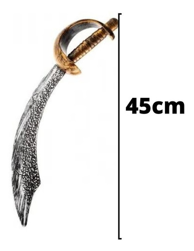 Imagen 2 de 7 de Espada Sable De Pirata De 56cm En Plastico Duro Pvc 5619a