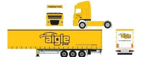 Eligor 1-43 Forro Daf Xf105 Space Cab De Mano Aigle Grupo (j