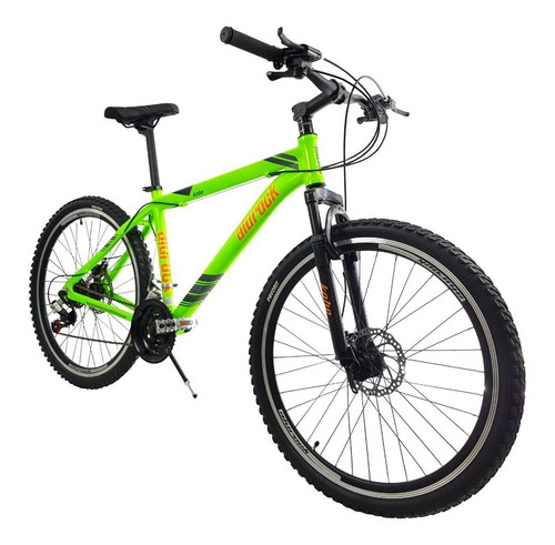 Bicicleta Montaña Alurock Kobe Freno Disco 21 Vel Alu Rod 26 Color Verde