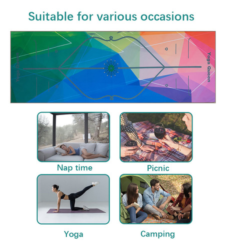 Toalla De Yoga Plegable De Secado Rápido Con Estampado De Es