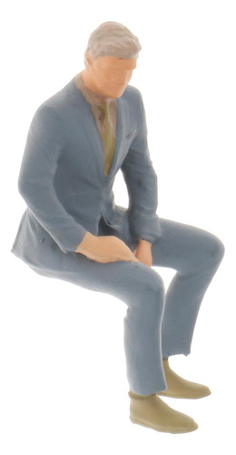 1/64 Posição Sentada Figura Pvc Pessoas Rua Cinzento
