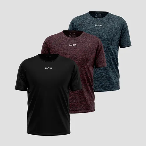 Kit 3 Camisetas Dry Alpha Masculina - Essential