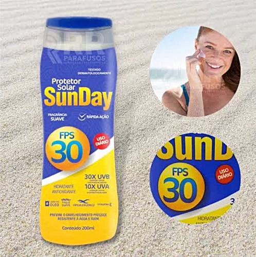 Kit 2 Protetor Solar Sunday Fps 30 200ml.