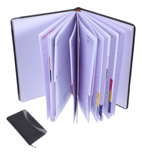 Cuaderno A5 Pu Con Pestañas De Índice Mensual Portátil 2026
