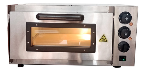 Horno Pizzero Eléctrico Aceroinoxidable De Un Compartimiento