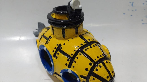 Imagem 5 de 5 de Enfeite Aquário Submarino Toca Yellow - Aceita Oxigenador