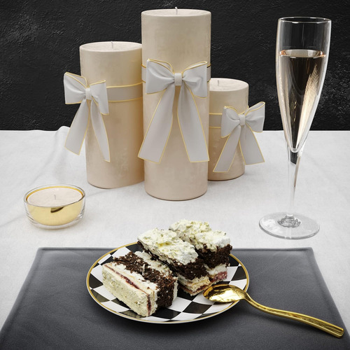 Mini Platos Desechables Para Postre Con Cucharas De Plástico