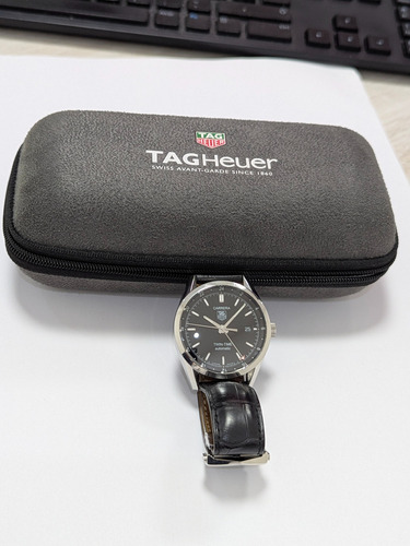 Reloj Tag Heuer Carrera Twin-time Gmt Calibre 7 Negro Acero Negro (Usado)