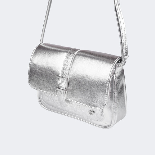 Bolsa Infantil Clássica Fivela Imã Pampili Cor Prata