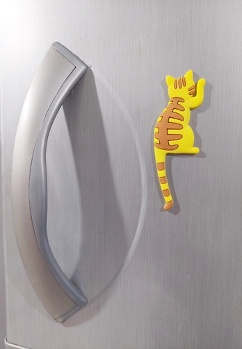 Imagen 6 de 7 de Iman Diseño Gato Percha Perchero Para Heladera Magnético