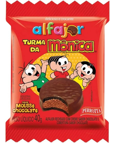 Alfajor Turma Da Mônica Mousse De Chocolate 18x40g