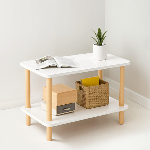 Mesa Rectangular Elegante Scandi Home London Blanca Auxiliar Blanco