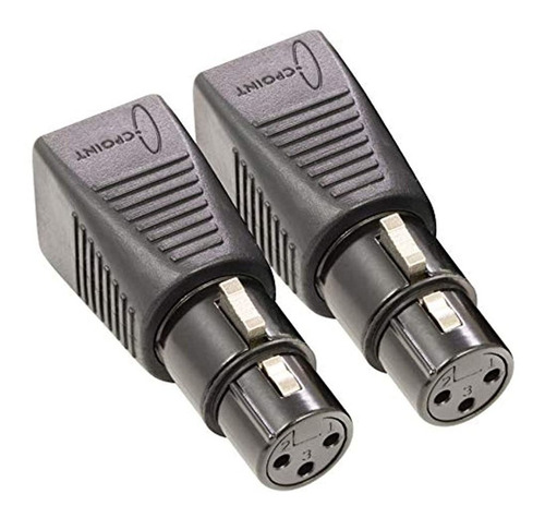 2 Pack - Cpoint Xlrj45 Adaptadores Xlr Hembra De 3 Pines A R