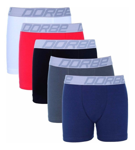 Kit 5 Cueca Boxer Infantil Box Criança Algodão Atacado Dorbe