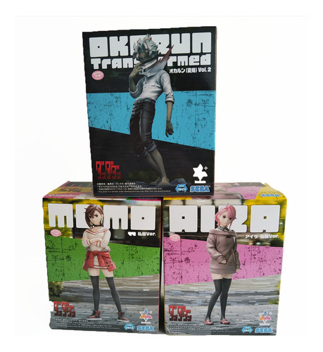 Figuras Dandadan Momo Ayase, Aira Shiratori & Okarun