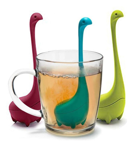 Infusor De Té Con Mango De Silicona Dinosaurio Colador T [u]