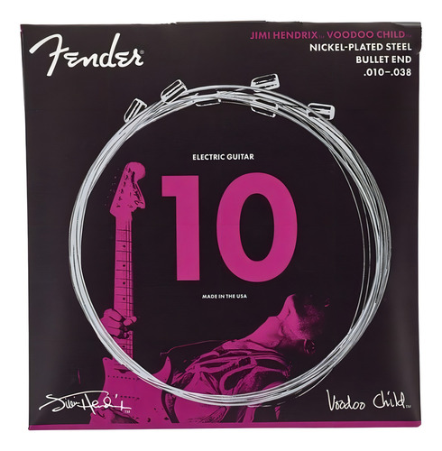 Cuerdas Fender Jimi Hendrix Guitarra Electrica .010-.038