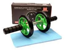 Comprar Rueda Doble Para Ejercicio Con Mini Alfombra Deporte Fitness