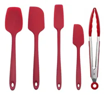 Comprar Kit Espátula Pegador Silicone Cozinha Utensílios Confeitaria