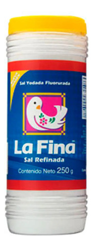 Pack 4 Sal La Fina Yodada Fluorurada Bote 250g C/u