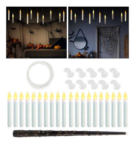 Velas Flotantes Para Colgar En La 20 Piezas Blancas B