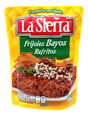 Frijoles Bayos Refritos En Bolsa 430 Gr La Sierra