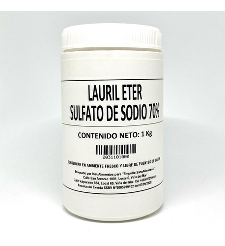 Lauril Sul Fato De Sodio 70% - 1 Kg 