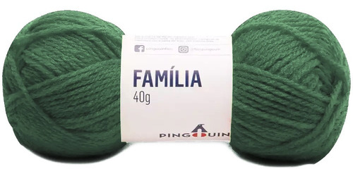 Lã Família Pingouin 40g 106mts 100% Acrílico Tricô Cor 9628- Eucalipto