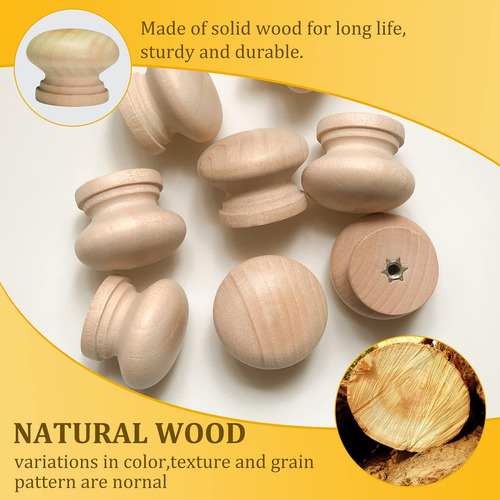 M Mimhooy 10pcs Perillas De Madera Para Cajones De Tocador,