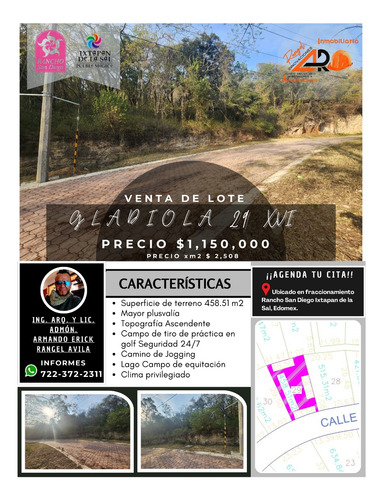 Venta Lote Gladiola 29 Dentro De Fracc Rancho San Diego Ixtapan De La Sal Edomex Con Vistas Panorámicas, Proyecto Y Todos Los Servicios Incluídos.