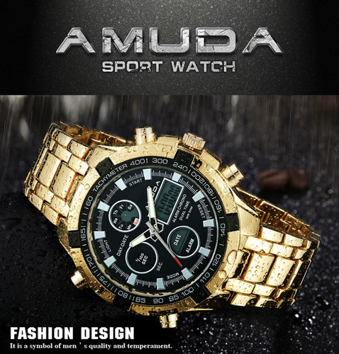 Relógio Amuda Dourado