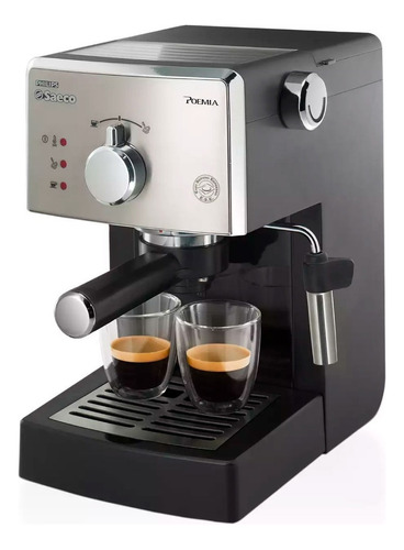 Cafetera Saeco Poemia HD8325 automática negra y plata expreso 220V