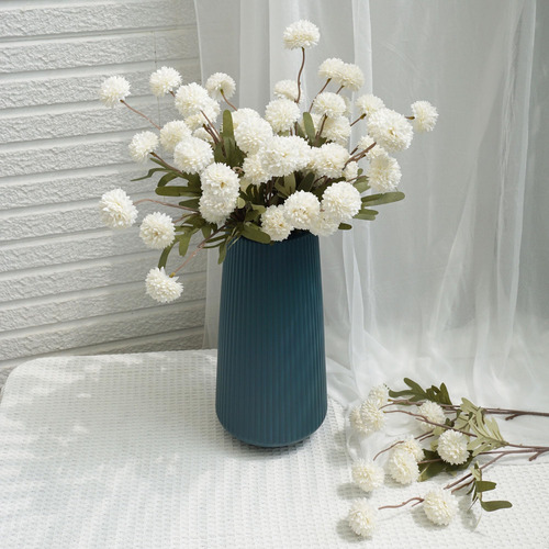 Voeligt Flor De Kiku De Imitación ' Blanco 12 Tallos Mini Cr