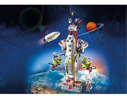 Playmobil 9488 Space Cohete Con Plataforma De Lanzamiento