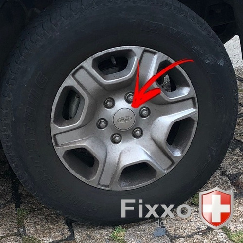 Imagem 3 de 6 de 4 Calotinhas Miolo Tampa Roda Ford Ranger Prata Xl Xls Xlt
