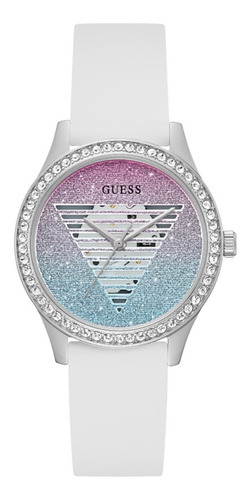 Reloj Guess Gw0530l5 Lady Idol Quartz Mujer Color de la correa Blanco/Multicolor Color del bisel Dorado Color del fondo Dorado